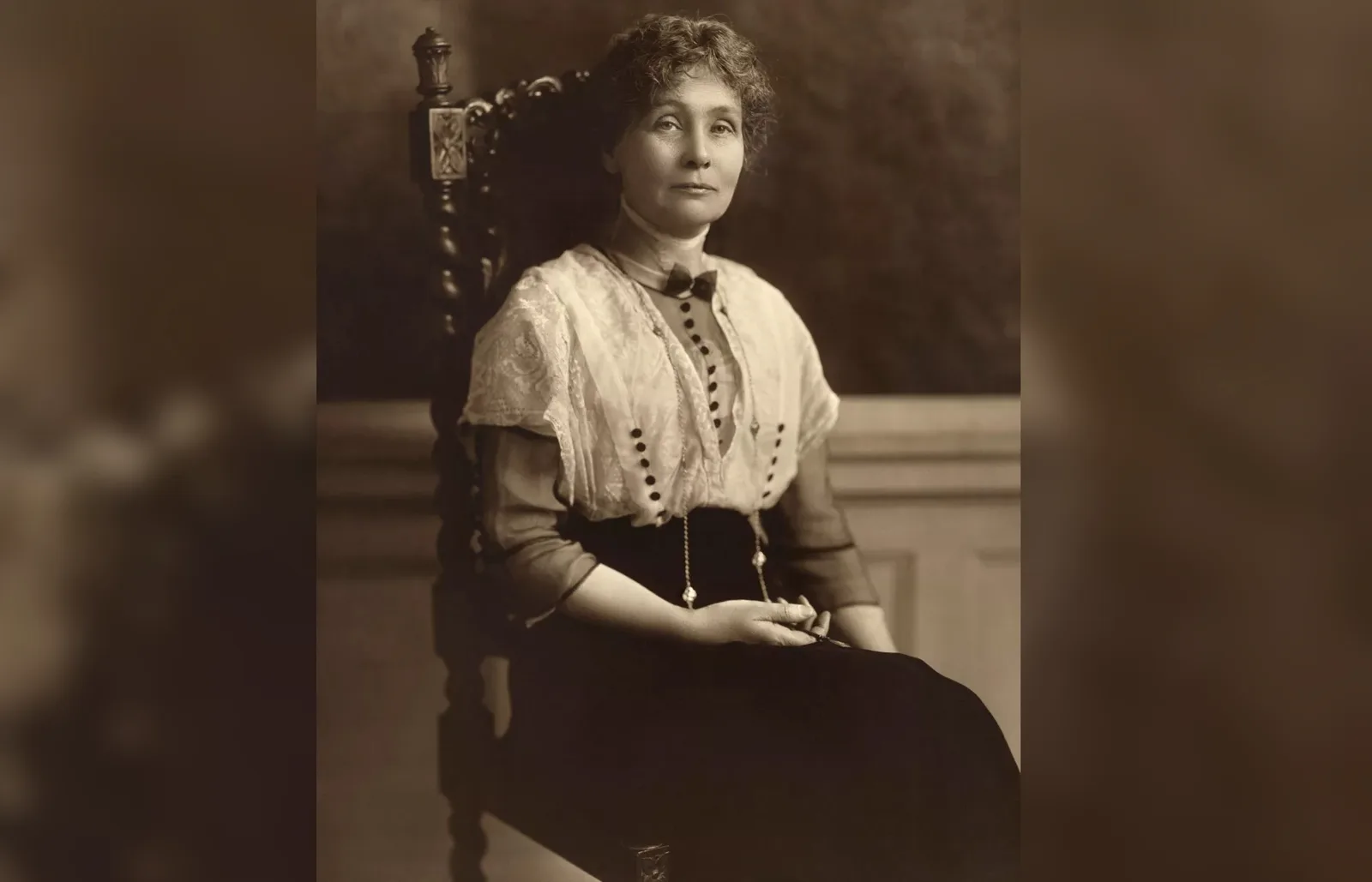Emmeline Pankhurst photographed in 1913.